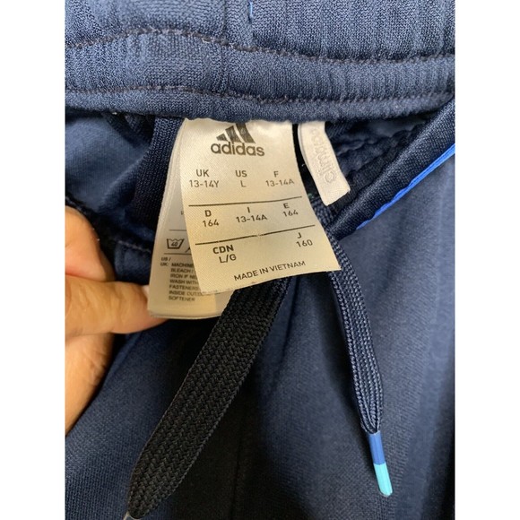 Adidas Climacool Active Pants - Navy with Blue Stripes Youth Size Large - Picture 11 of 12